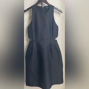 Madewell Nightfall Jacquard Mini Dress – Black/Gold Size 0